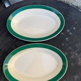 Set of two serving dishes Digoin and Sarreguemines