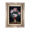 Bouquet of peonies with red vase-school twentieth signed lower left.