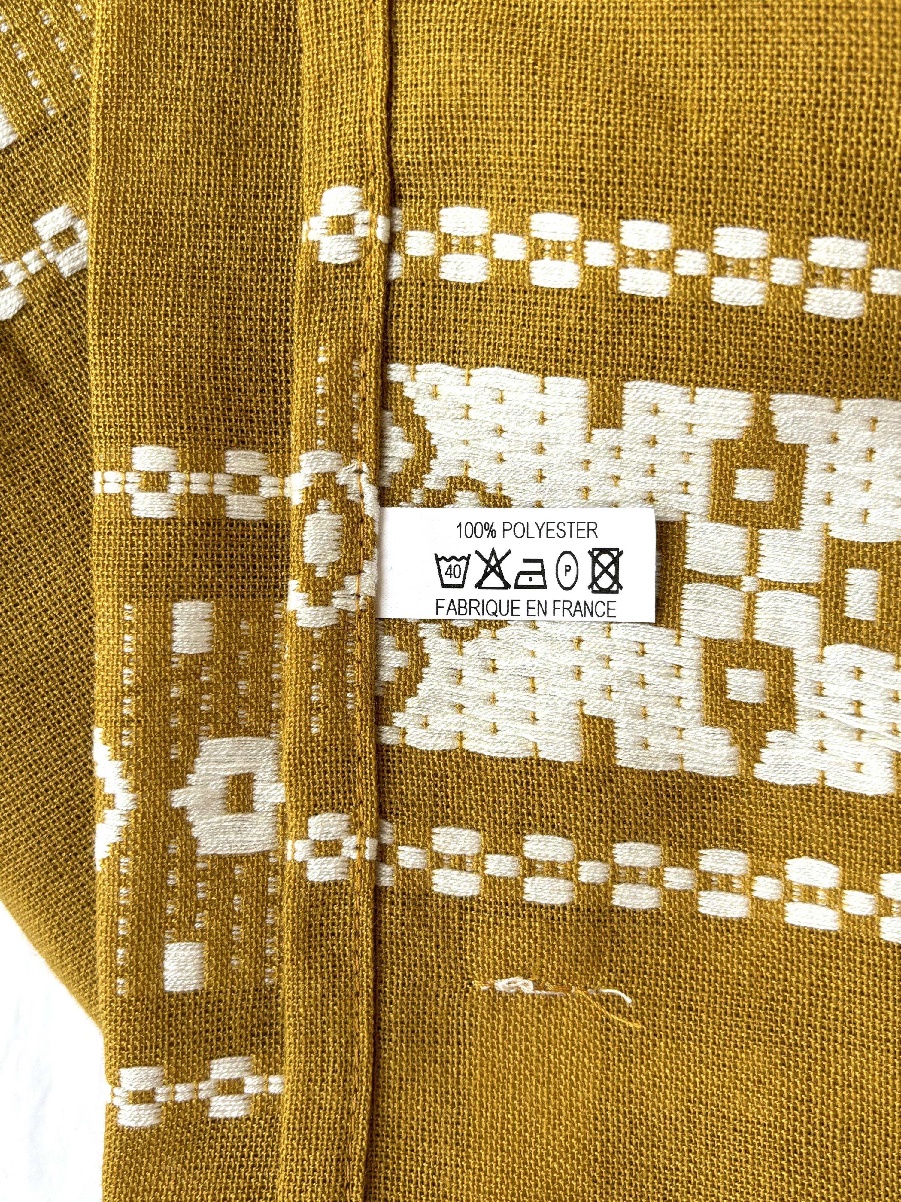 Basque pattern tablecloth, mustard