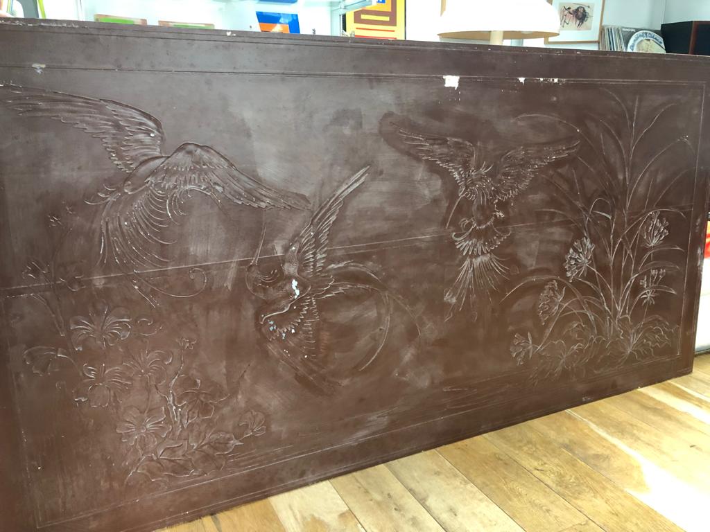 Mirror decorated with birds