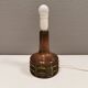 Ceramic/stoneware table lamp, Danish from the 1970s-1980s, earth and green colors
