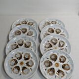 8 assiettes à huîtres St Amand