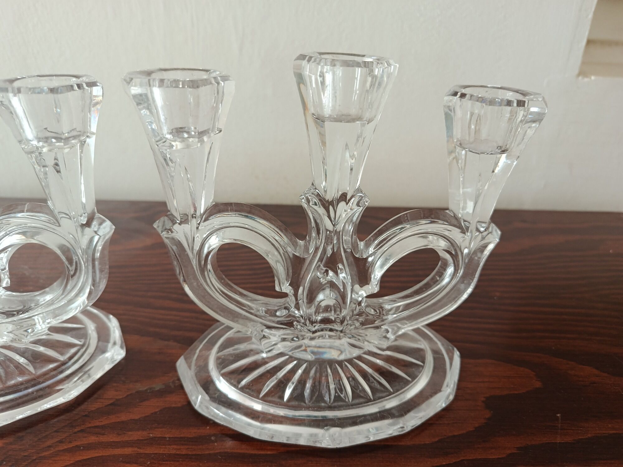paire de bougeoir cristal de beyer