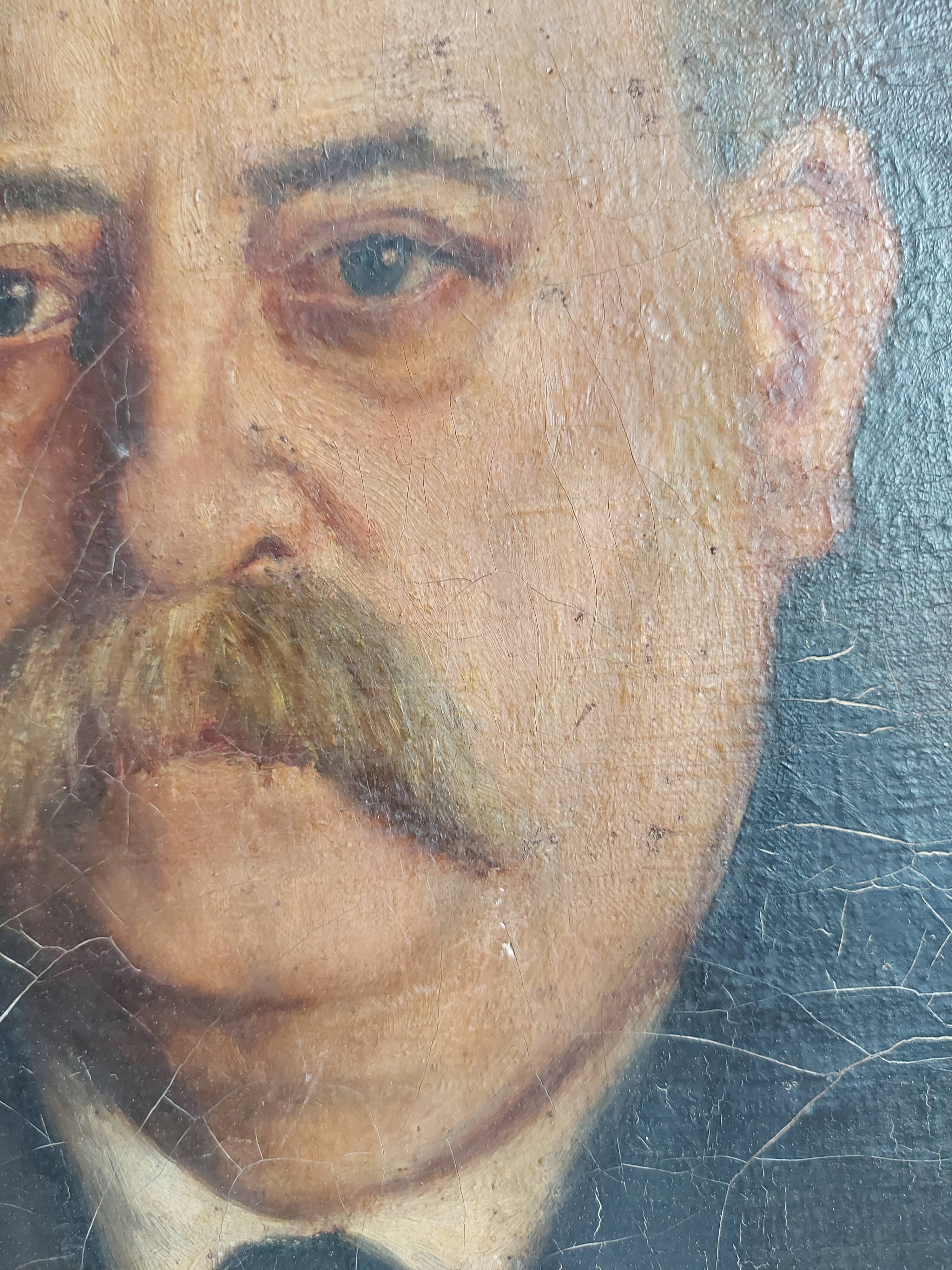 Portrait of a man with a moustache