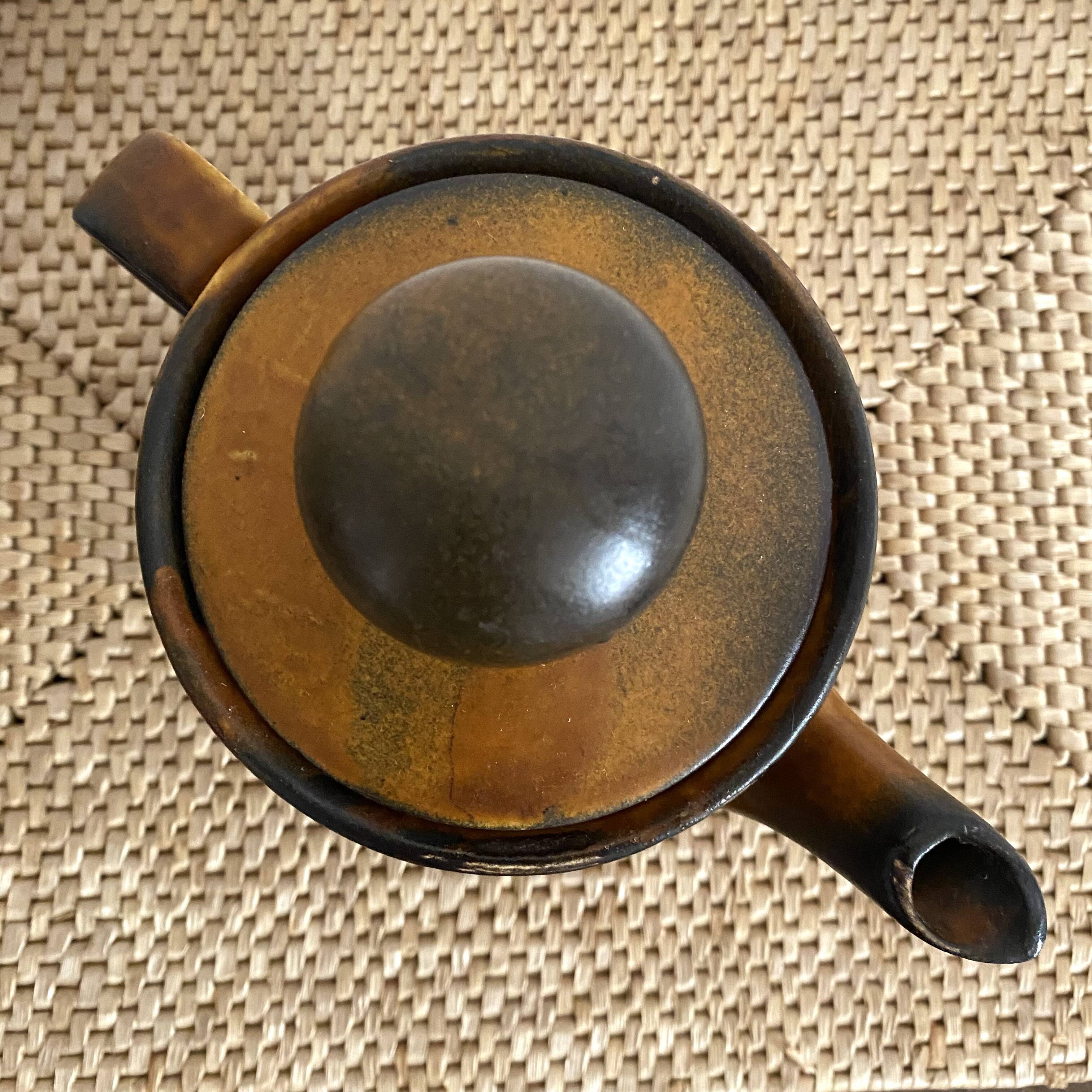 Glazed stoneware teapot from the 70s