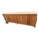 Large four-door row of industrial furniture in raw wood design
