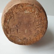 Terracotta vase height 24cm signed PC (signature to be identified)