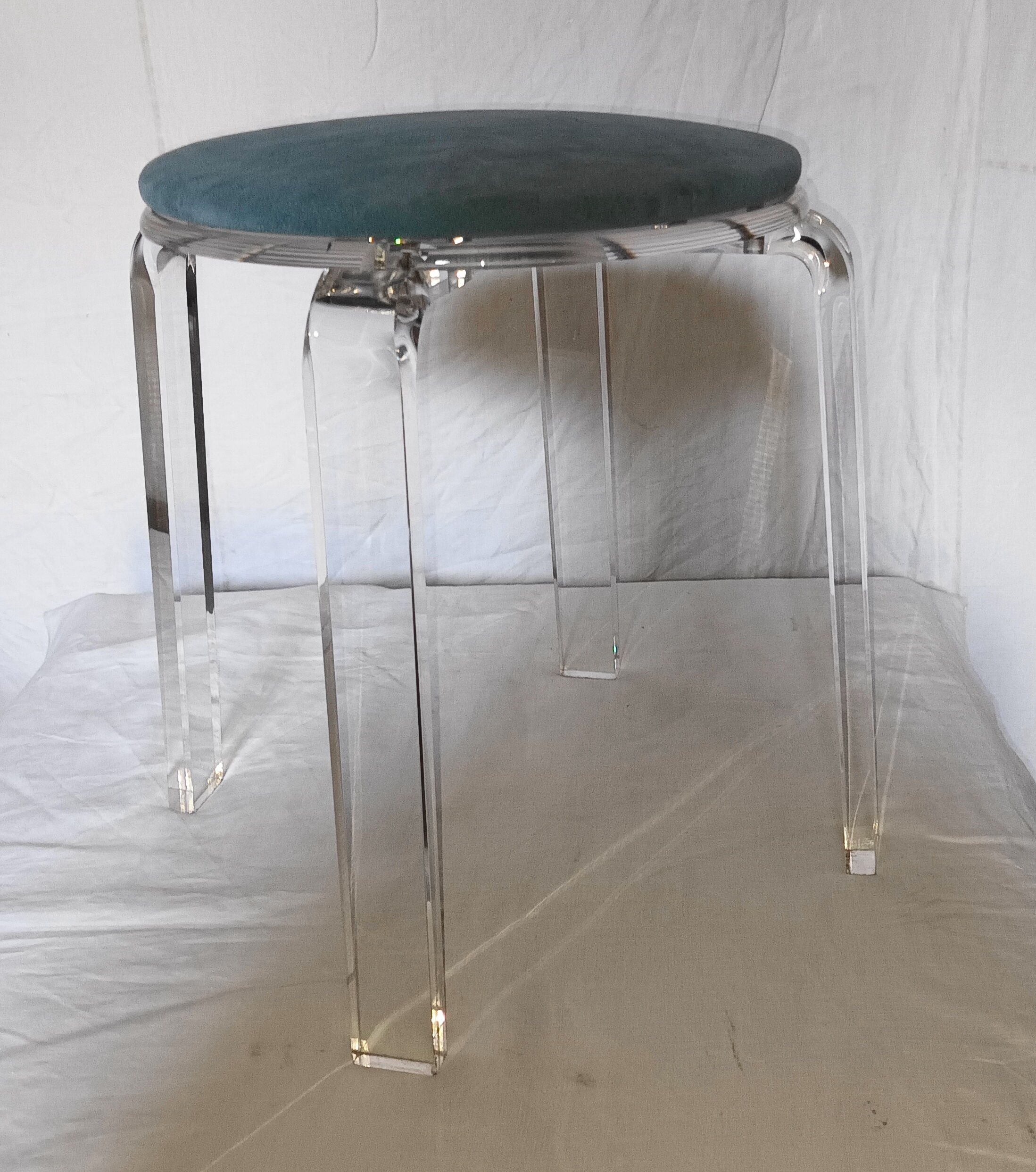 Plexiglas stool from the 80s