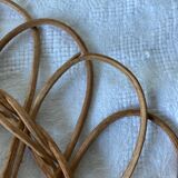 Vintage Rattan Witch Mirror