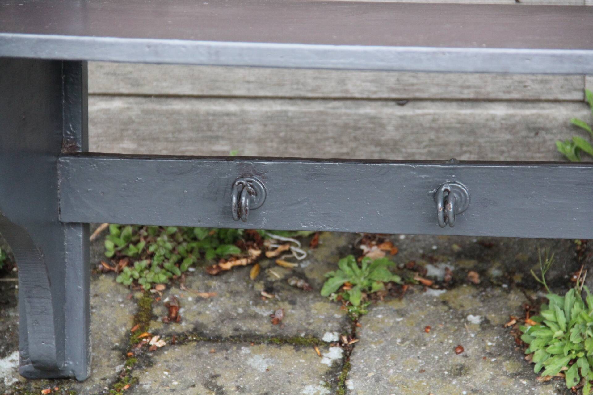 Old workshop wall shelf