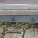 Old workshop wall shelf
