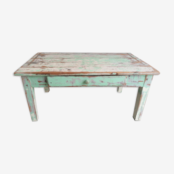 Old patinated coffee table
