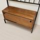 Vintage mid-century modern hallway coat rack with mirror by Alfred Hendrick