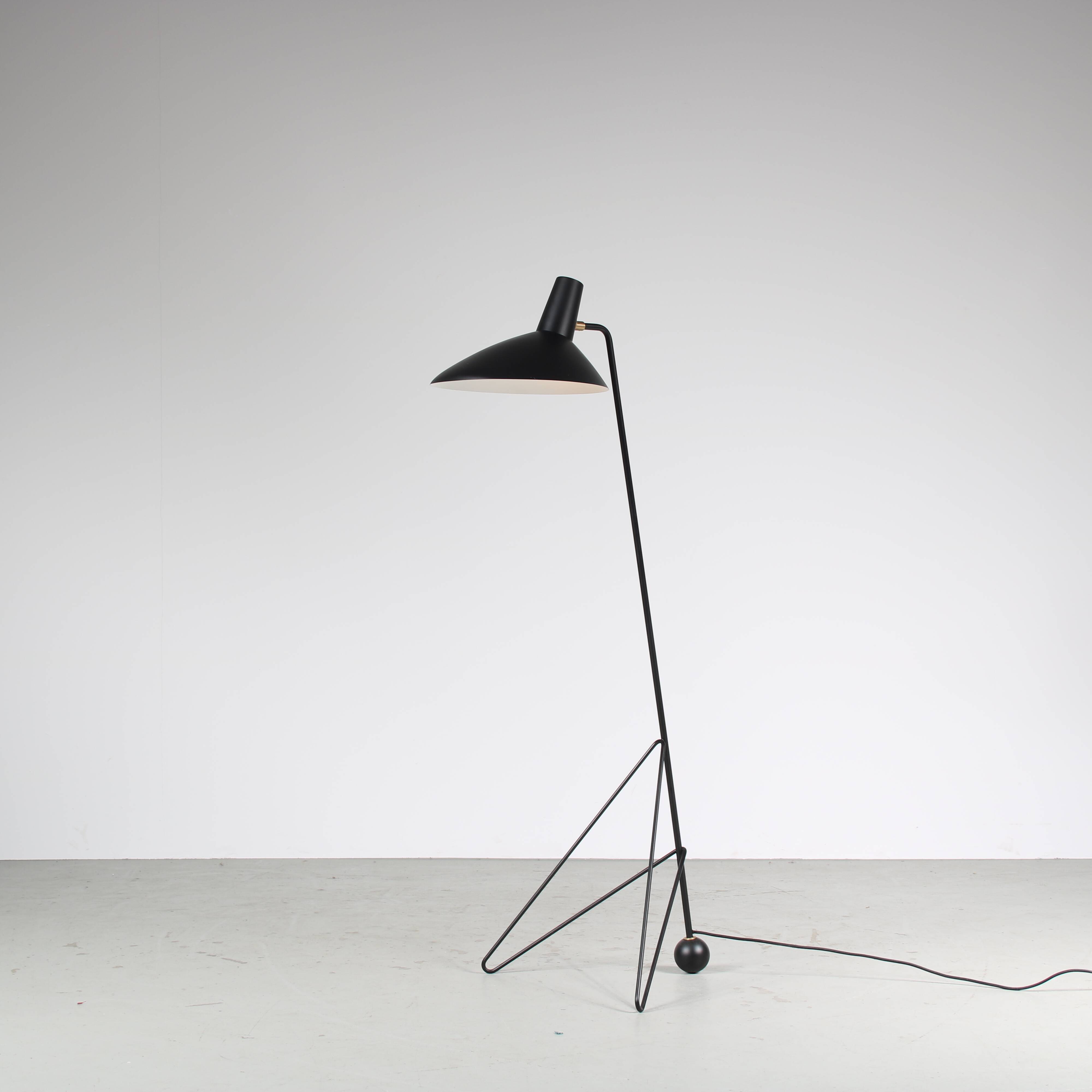 2020s edition of 1950s Floor lamp by Peter Hvidt and Olga Molgaard for & Tradition, Denmark