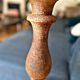 Large hand-patinated wooden candlestick – 100 cm – Unique piece
