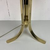 Large ( 65 cm ) midcentury brass space age mushroom table lamp, 1960s