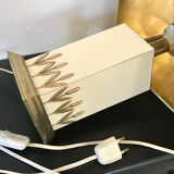 Lampe vintage laque et laiton