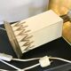 Lampe vintage laque et laiton