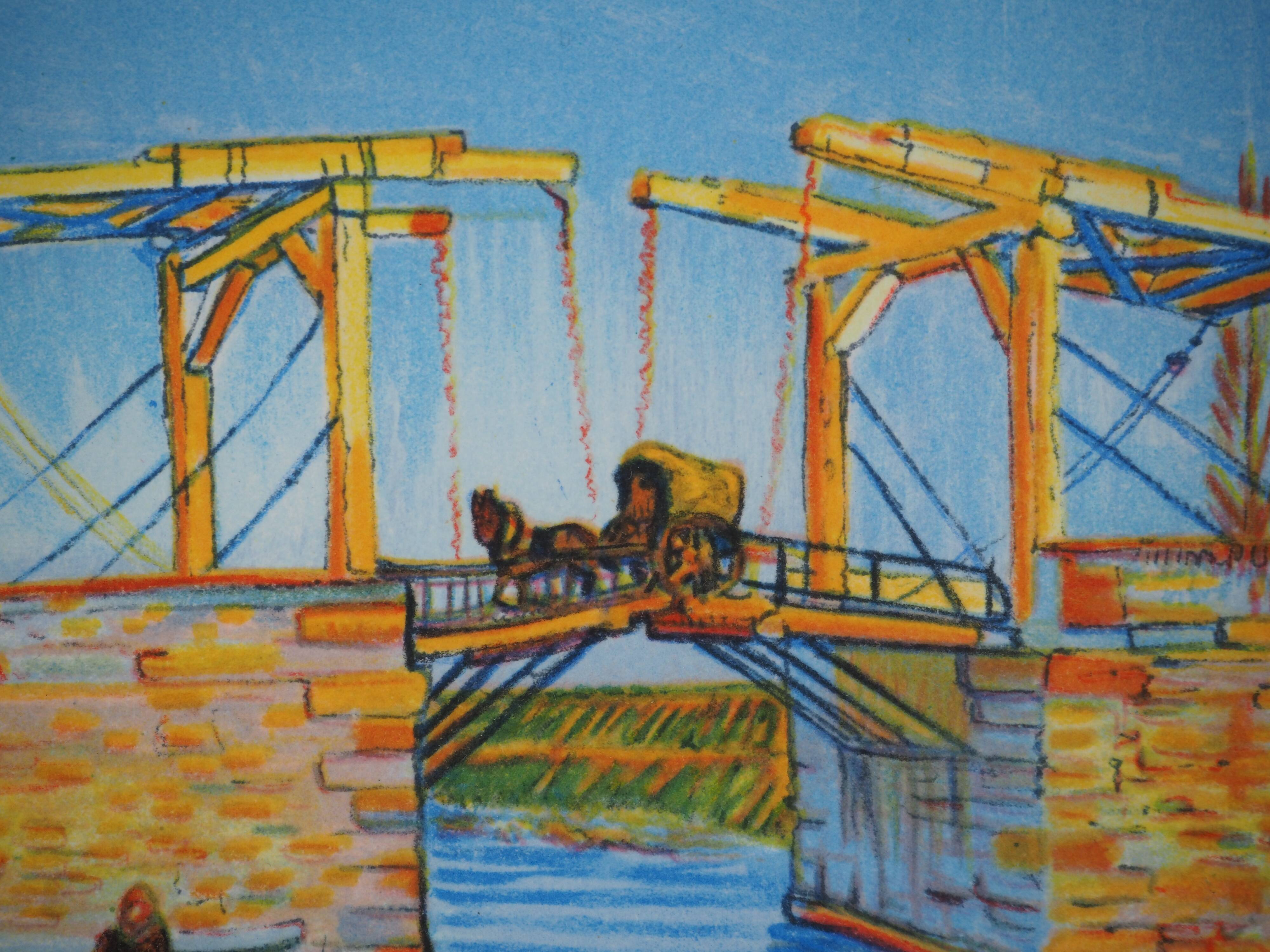 Vincent Van Gogh: The Langlois Bridge, signed lithograph
