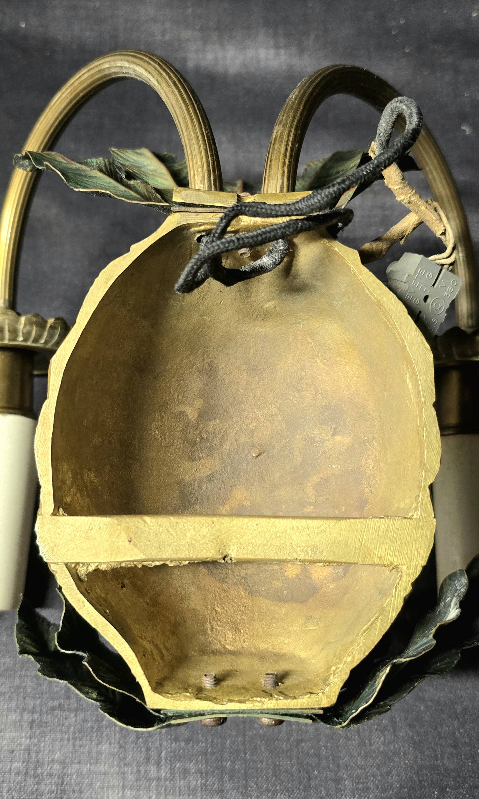 Maison Charles & Fils - Pair of Pineapple wall lights