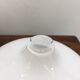 Duo of soliflore vases in white blown glass