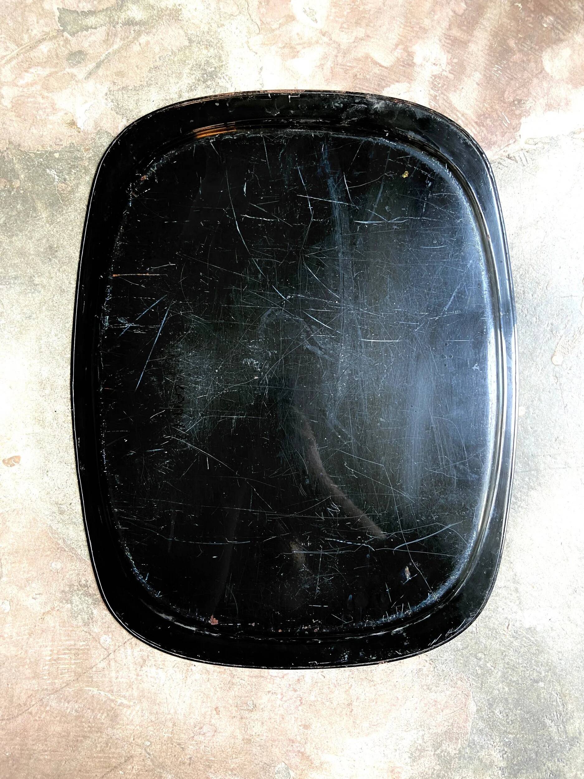 Jostovo hand-painted metal serving tray