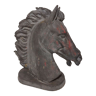 Bust head of horse in cast iron old horse butchery