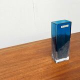 Mid-Century German Glass Block Vase by Ingrid Glas, Germany, 1960s