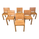 Vintage teak dining chairs set of 6 - 1980s