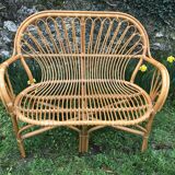 Vintage rattan seat length 103