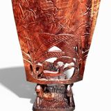 Pair of carved African armchairs