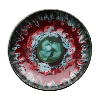 Decorative plate longwy france, tourmalines