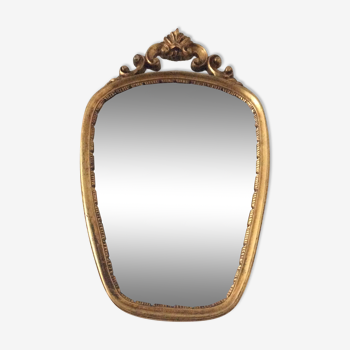 Ancien miroir vintage  en bois doré