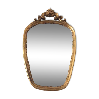 Ancien miroir vintage  en bois doré
