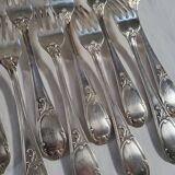 12 SOH Silver Metal Table Forks