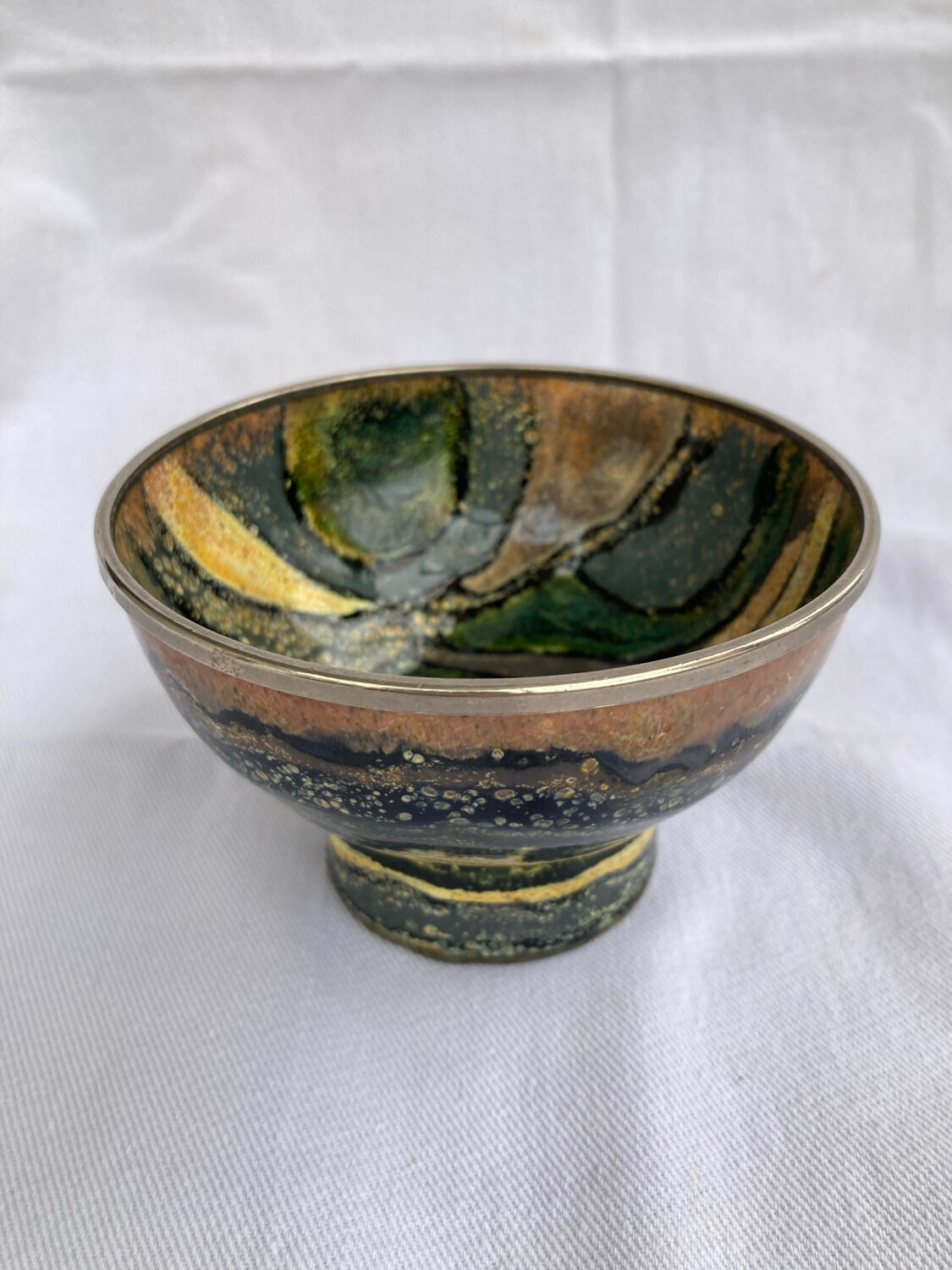 Small Limoges enameled dish, Duban & Christel