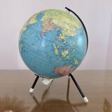 Illuminated globe, Taride map, tripod, world map, year 1967