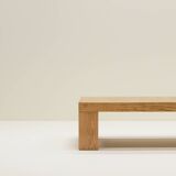 Rectangle oak mosaic coffee table from Rolf Middelboe & Gorm Lindum for Tranekaer, Denmark 70s.