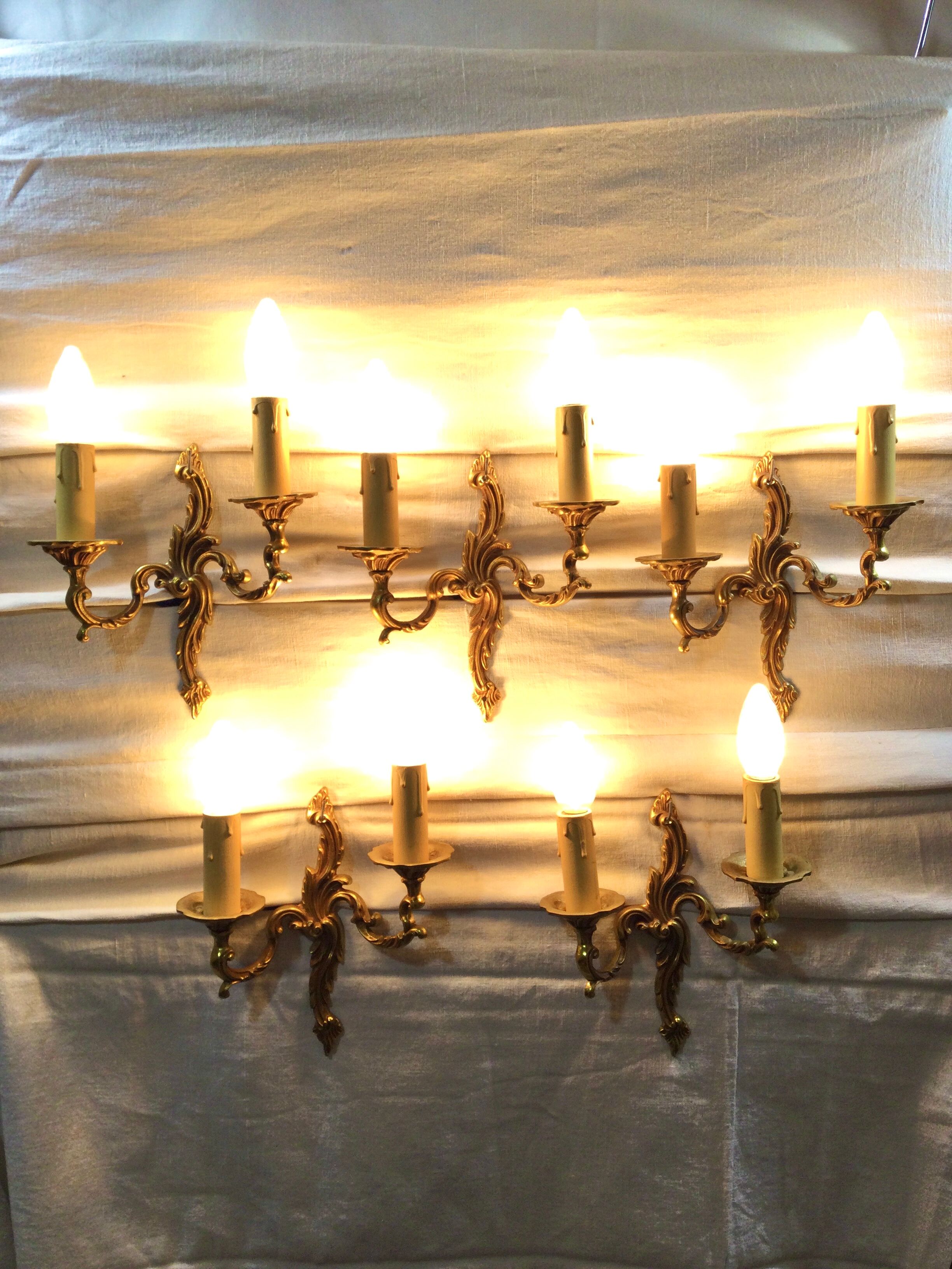 Set of 5 sconces louis XV