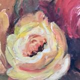Vintage old rose painting