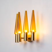 Hans Agne Jakobsson wall lamp made from brass with orange shades