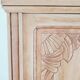 Art Deco carved wood wardrobe with 2 doors and 1 mirror, renovated