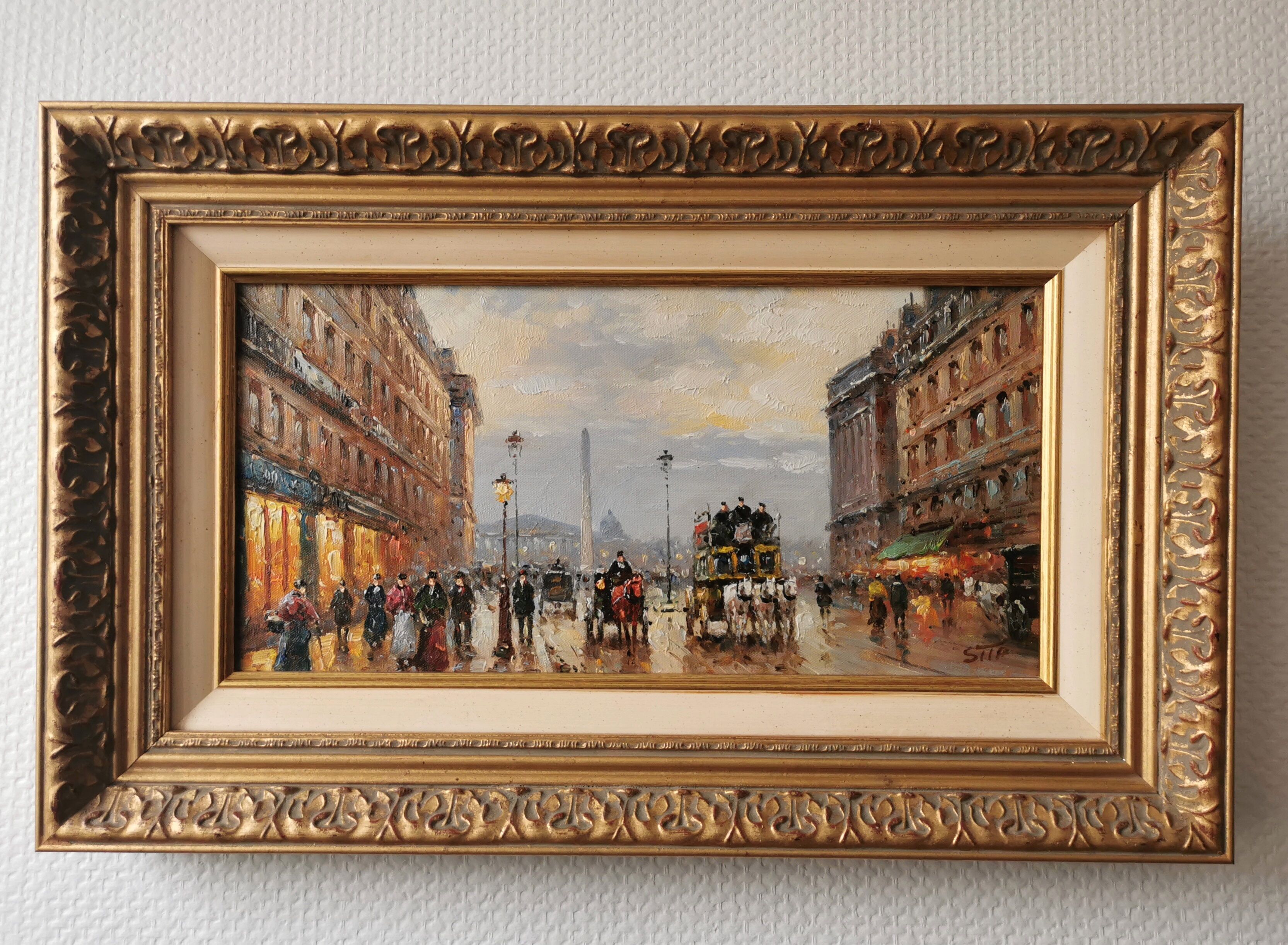 Walter SITA Oil on canvas Paris place de la concorde