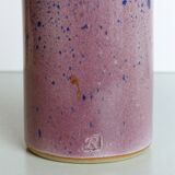 Vase roll pink and blue signed