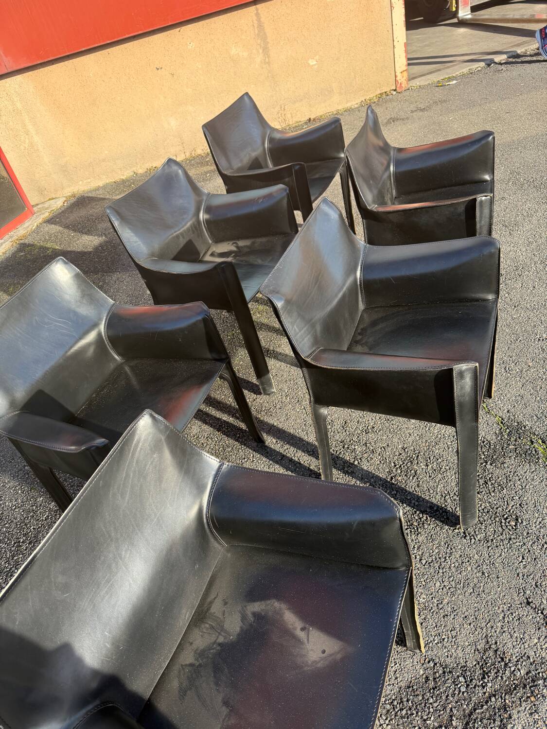 Cassina CAB 413 black armchair