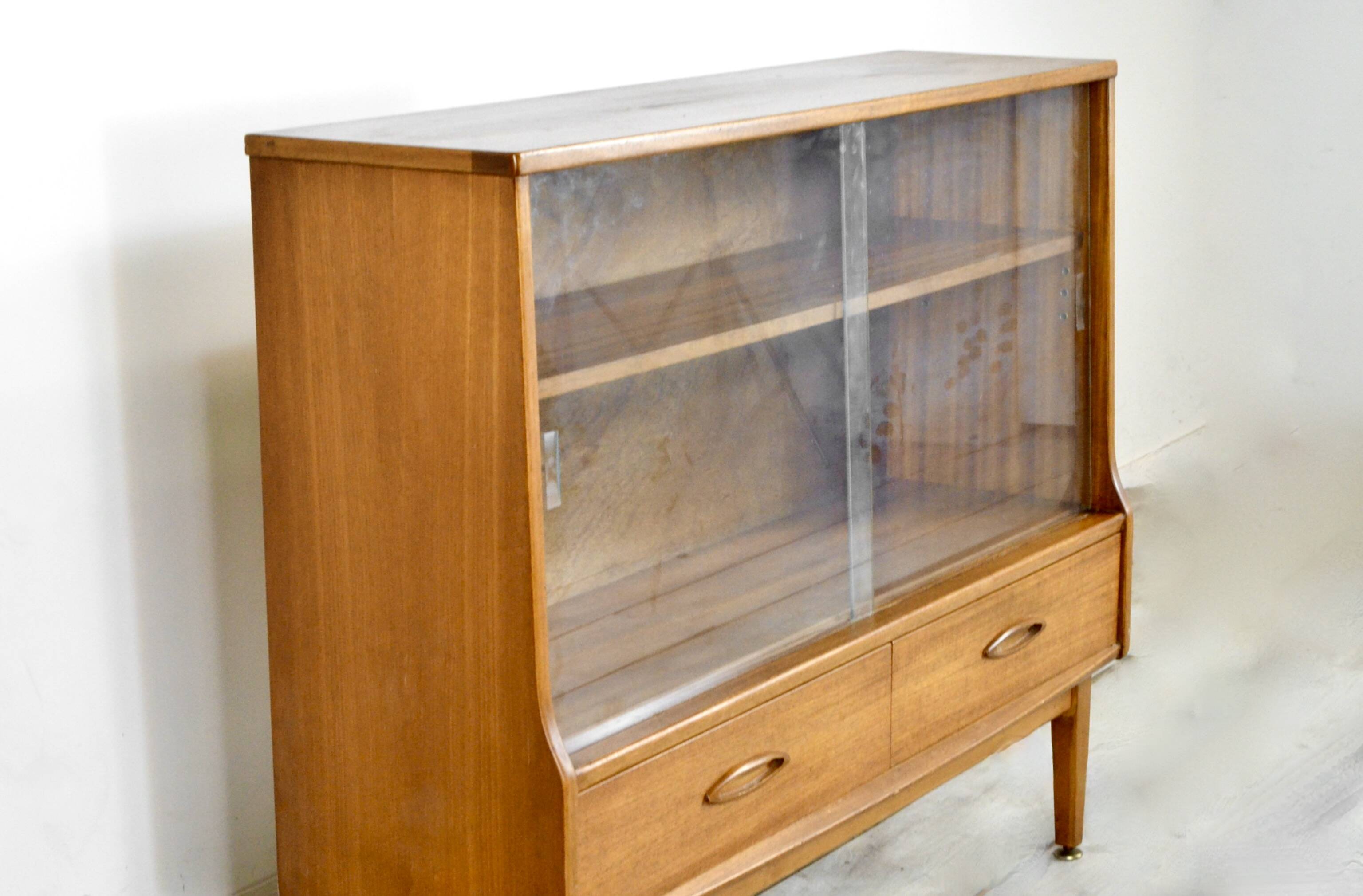 Jentique Midcentury Teak Bookcase / Display Cabinet. Vintage Modern