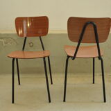 Pair of vintage formica chairs 60