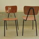 Pair of vintage formica chairs 60