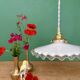 Vintage white opaline lace pendant light (OP12)