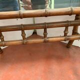 19th century bamboo-style cherry-style psyche mirror 85x193cm